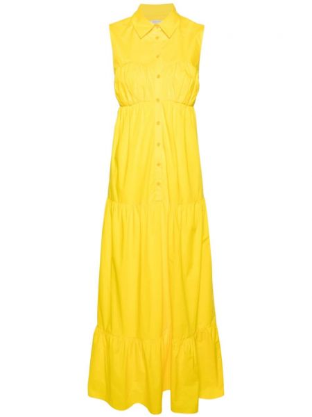 Αμάνικη μάξι φόρεμα Patrizia Pepe κίτρινο