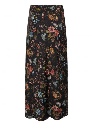 Květinové midi sukně s potiskem Veronica Beard černé