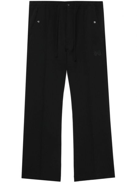 Voľné bavlnené nohavice Needles čierna