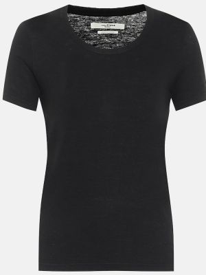 Camiseta de lino Marant Etoile negro