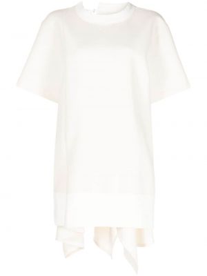 Mini robe avec manches courtes Sacai blanc