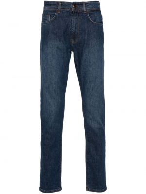 Straight fit džíny s nízkým pasem Boggi Milano modré