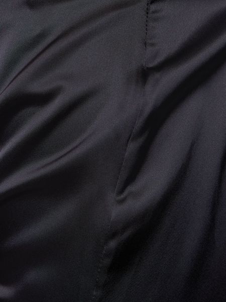 Saténové dlouhé šaty Nensi Dojaka černé