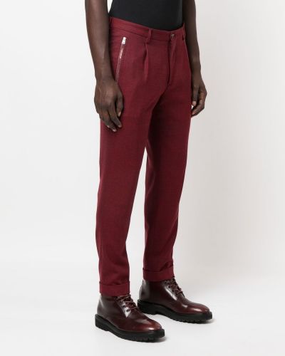 Pantalon en laine plissé Etro rouge