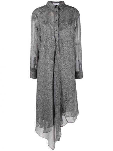 Vestido de cachemir con estampado de cachemira Brunello Cucinelli gris