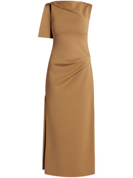 Sukienka midi drapowany Chats By C.dam brązowy