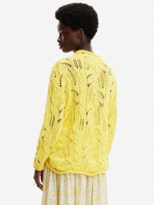 Vlnený sveter Desigual žltá