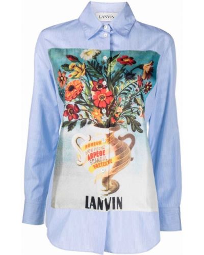 Camisa de flores Lanvin azul