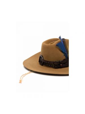Sombrero de lana de fieltro Nick Fouquet marrón