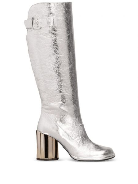 Kotníkové boty Ami Paris stříbrné