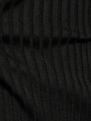 Vestido midi sin mangas de tela jersey Jil Sander negro