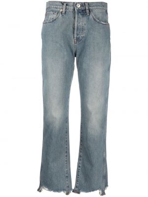 Obnosené bootcut džínsy 3x1 modrá