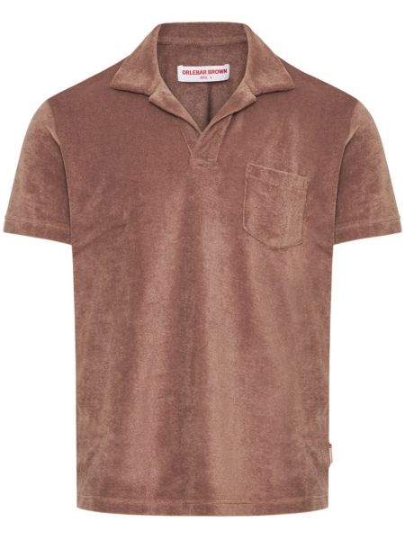 Polo marškinėliai Orlebar Brown ruda