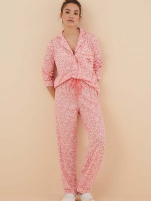 Памучна пижама Women'secret розово