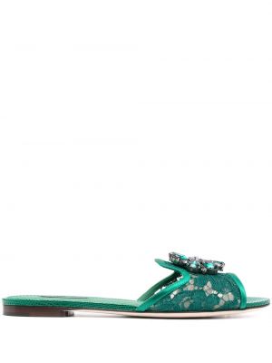 Sandales en dentelle en cristal Dolce & Gabbana