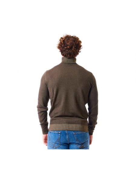 Jersey de lana de lana merino de tela jersey Filippo De Laurentiis verde