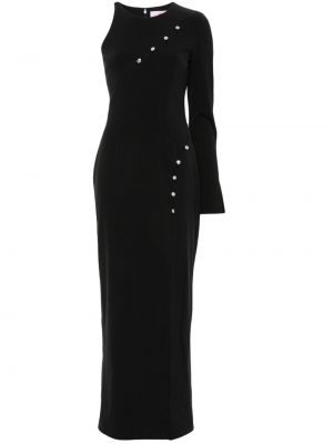 Asimetrična večernja haljina Chiara Ferragni crna