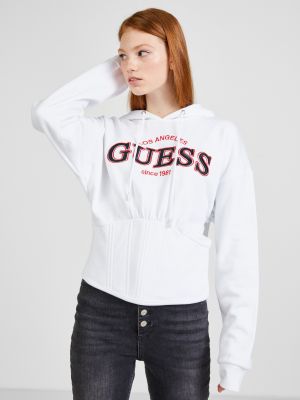 Bluza z kapturem Guess biała