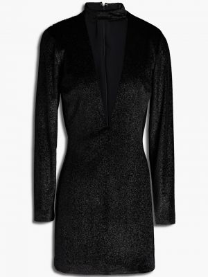 Оксамитове плаття міні з вирізом Just Cavalli, чорне