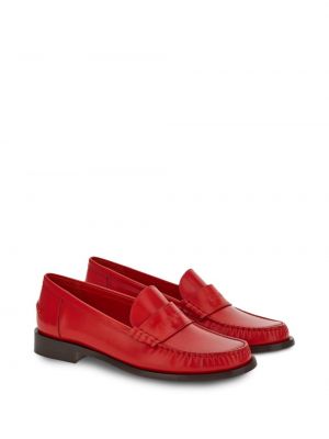 Nahast loafer-kingad Ferragamo punane