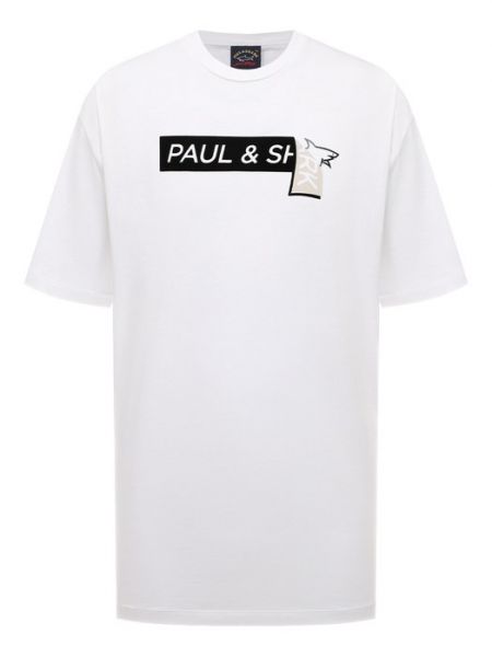 Хлопковая футболка Paul&shark белая