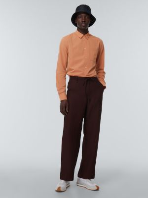 Camicia di lana di cotone Jacquemus arancione
