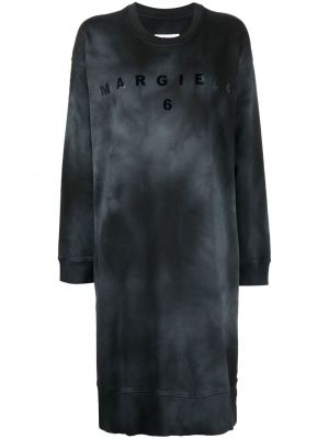 Trykt bomull dress Mm6 Maison Margiela svart