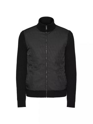 Трикотажный шерстяной пиджак Valentino Garavani черный