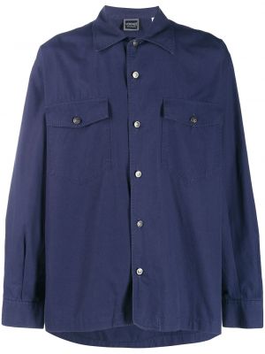 Camisa con botones Versace Pre-owned azul