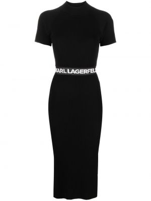 Vestito a righe Karl Lagerfeld nero