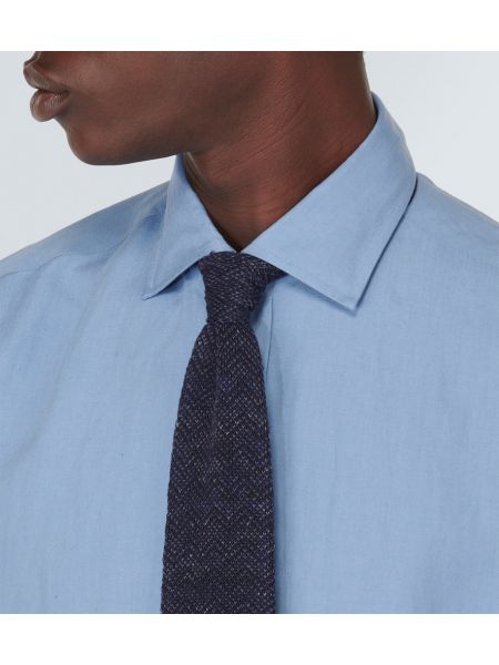 Копринена ленена вратовръзка Ralph Lauren Purple Label