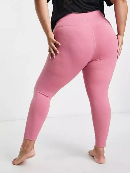 Леггинсы с высокой талией для йоги Nike розовые