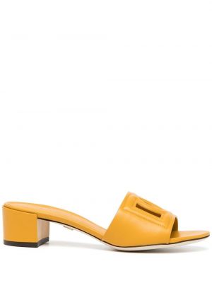 Сандалии на каблуке Dolce & Gabbana, желтые