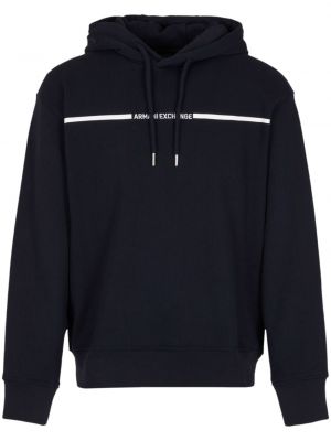 Pamučna hoodie s kapuljačom s printom Armani Exchange