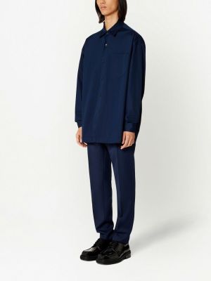 Bluse mit geknöpfter mit print Ami Paris blau
