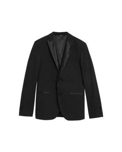 Mens M&S Collection Skinny Fit Tuxedo Jacket - Black, Black M&s Collection