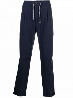 Pantalones de chándal con bolsillos Brunello Cucinelli azul