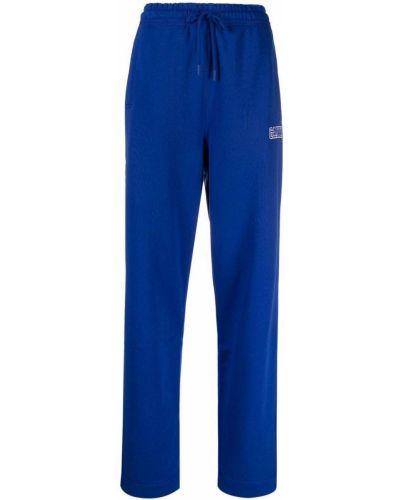 Pantalones de chándal con bordado Ganni azul
