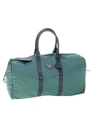Nylonowa torba podróżna Prada Vintage niebieska
