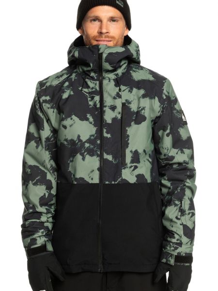 Утепленная горнолыжная куртка с капюшоном Quiksilver черная