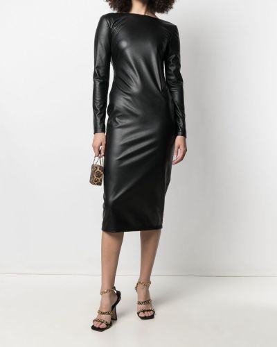 Koktejlové šaty s otevřenými zády na zip Tom Ford černé