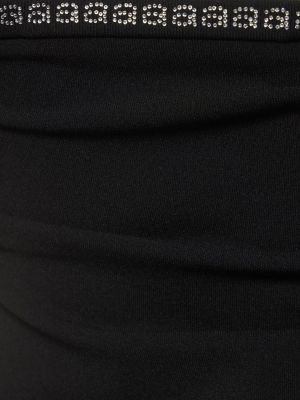 Rochie mini din jerseu Alexander Wang negru