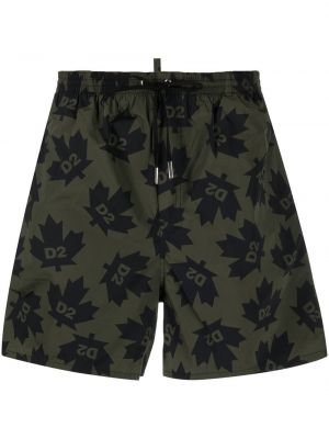 Trykt shorts Dsquared2 grønn