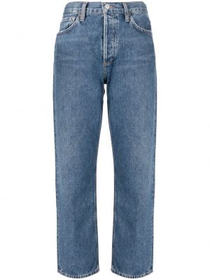 Hög midja jeans 7/8 Agolde blå