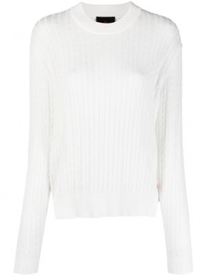 Bavlnený sveter so stojačikom s dlhými rukávmi Peuterey - biela