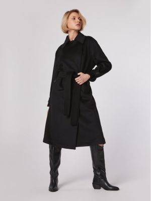 Relaxed палто Simple черно