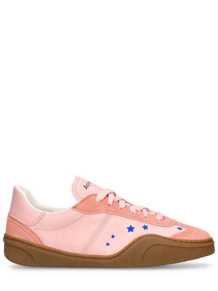 Δερμάτινα sneakers με μοτίβο αστέρια Acne Studios ροζ