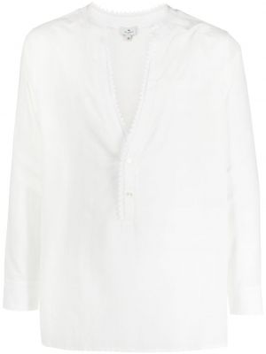 Риза с v-образно деколте Etro бяло
