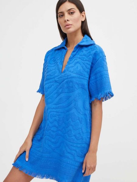 Oversized pamut mini ruha Oas kék