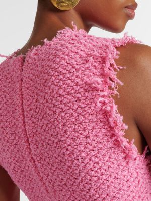 Vestido largo de algodón Jil Sander rosa